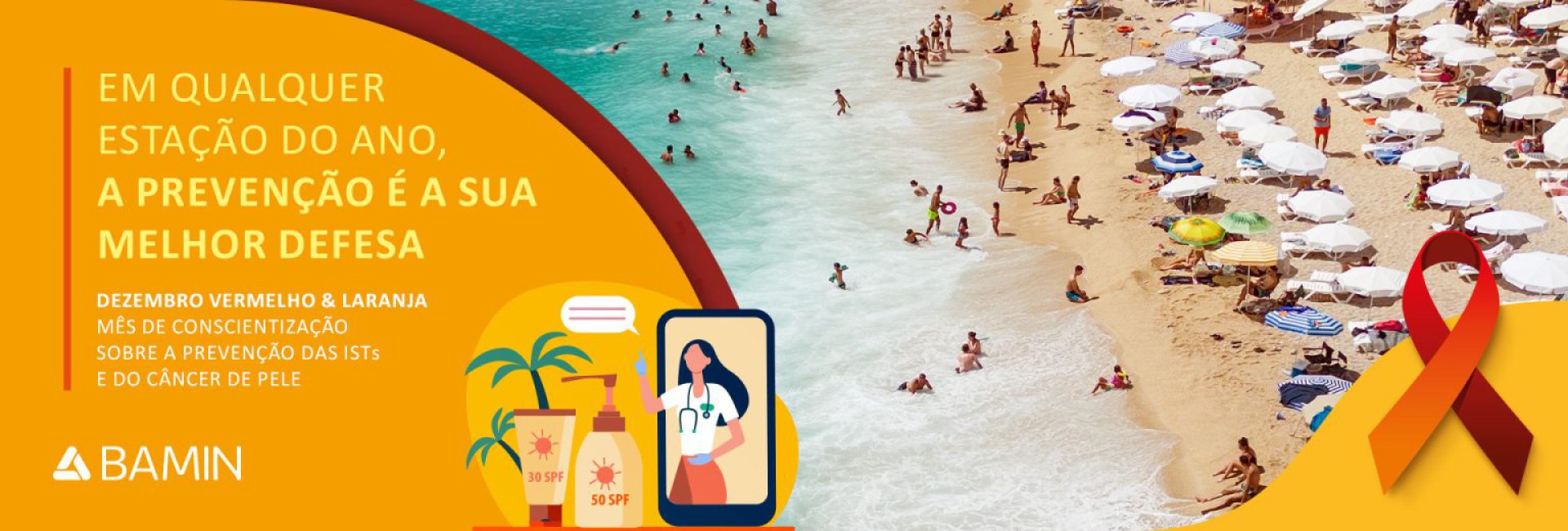 Calendário de saúde: dezembro laranja e vermelho