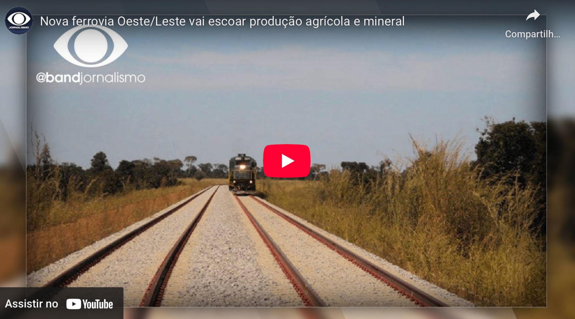 Nova ferrovia Oeste/Leste vai escoar produção agrícola e mineral