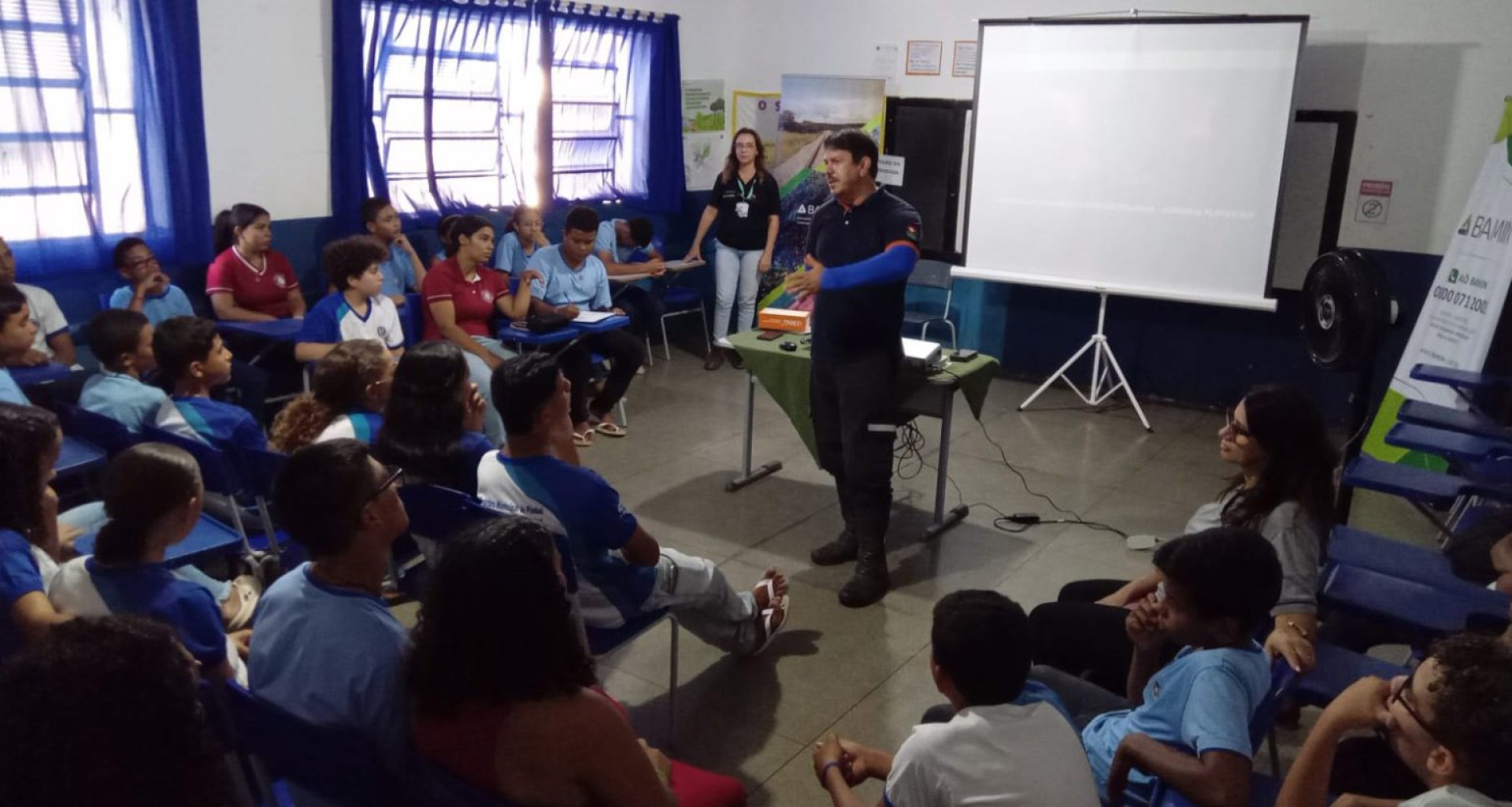 BAMIN promove campanha de prevenção e combate a queimadas em escolas de Pindaí, Licínio de Almeida e Caetité